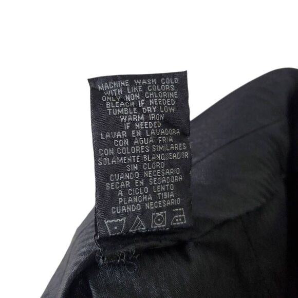 Perry Ellis Pinstriped Flat Front Portfolio Dress Pants Black Size 36x32 - Picture 9 of 14